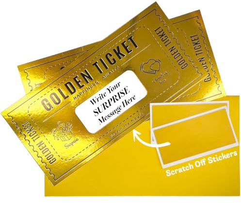 Cappstan UK 2 Deluxe Golden Ticket | Scratch Off Personalised Gift | Birthday Present Ideas | Personalised Gifts for Him | Presents for Girlfriend | Unique Gifts for Him