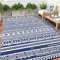 Enyhom Faltbare Outdoorteppich Groß 240 x 300 cm, Plastik Wende Außenteppich Bodenmatte, Wasserfest Picknickdecke RV Camping Teppich Garten Balkon Indoor Teppich Terrassenteppich