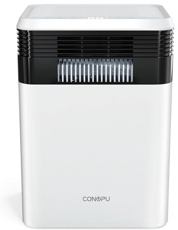 CONOPU Deumidificatore 3000ml, Deumidificatore Casa per 30m², 3 Modalità Intelligenti e LED Tempo Reale, Sbrinamento Automatico, Silenzioso a 33 dB, 24 Ore Timer