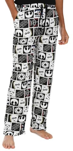 Star Wars Pantalon de pyjama en coton pour homme, Noir , XXXL