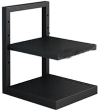 Estante de almacenamiento de esquina ajustable debajo del fregadero, estante de almacenamiento de cocina negro multicapa con espacio en capas, perfecto para ollas y sartenes