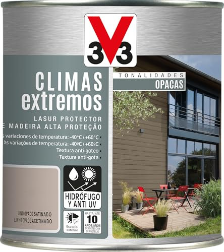 V33 PROTECTOR DECORATIVO DE LA MADERA CLIMAS EXTREMOS OPACO SATINADO LINO 0,75L