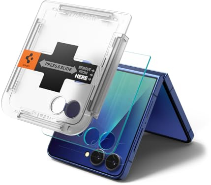 Spigen Tempered Glass Screen Protector [GlasTR EZ FIT] designed for Galaxy Z Flip 7 [Case Friendly] - 2 Pack