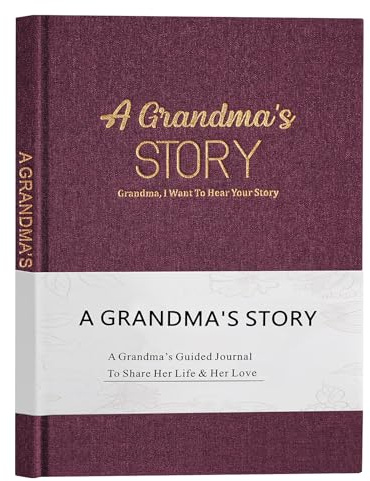 Miaikoe Grandma's Life Story Journal familj minnessak linnebok för mormor att dela sina minnen, med 250+ snabba frågor present till födelsedag mors dag jul (lila)