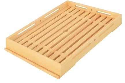 Tabla de cortar de pan de madera, resistente, práctica, para cocina, cafetería, tienda, color profundo