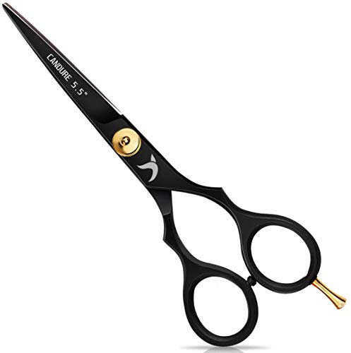 Candure Friseurschere Professionell Haarschneideschere Scharfe Premium Perfekter Haarschnitt Frisörschere Rostfreier Stahl Haarschere für Männer, Frauen, Kinder und Erwachsene 5.5