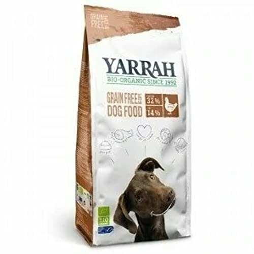 YARRAH Organic Grain-Free Dry Dog Food - For Dogs that have Difficulty Digesting Grains - Tasty Grain-Free Kibble with Organic Chicken, MSC Fish, Peas & Seaweed - 2kg