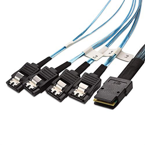 Cable Matters Internes Mini SAS auf SATA Kabel 1 m, Mini SAS Kabel (SFF-8087 zu SATA-Forward-Breakout)
