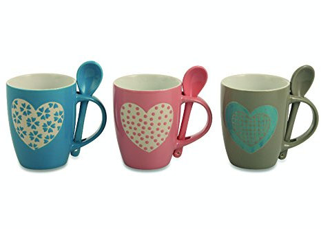 SATUR Mug 3er Set Romance Mehrfarbig