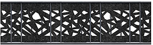 PerfectHD Zaunsichtschutz - Sichtschutzstreifen für Doppelstabmattenzaun - 19cm - Anthrazit - Einzelstreifen Laser - 2,6m - Milano Graphic