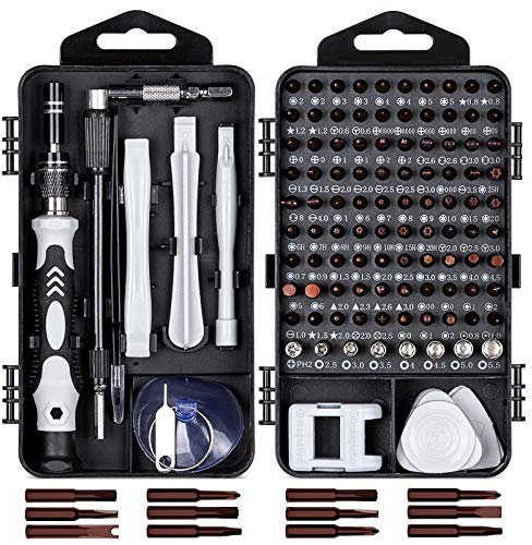 Linhon Feinmechaniker Schraubendreher Set 117 in 1 Neueste S2 Stahl Bits, Mini Präzisions Werkzeug set, Magnetisch Torx Bit für iPhone,Laptop,Tablet,Uhrmacher,Modellbau,Uhren,PC,Brillen