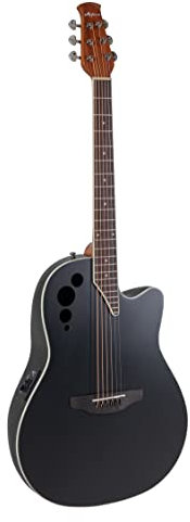 Applause E - Chitarra Acustica Elite AE44 Mid Cutaway, Nero Satinato