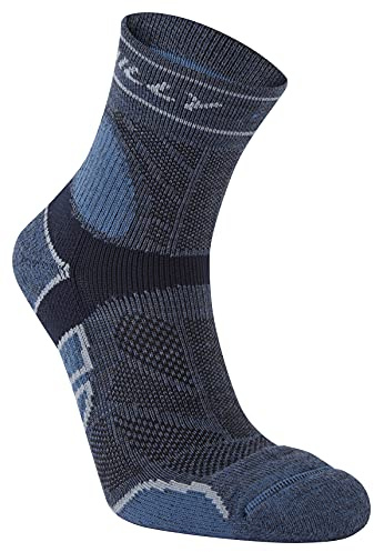 Hilly Unisex Trail - Anklet Max Cushioning, Running Sock, Marine/Navy, L UK