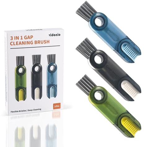 3 in 1 Cup Lid Gap Cleaning Brush Set, Multifunctional Insulation Bottle Cleaning Tools, Mutipurpose Tiny Silicone Cup Holder Cleaner, Home Kitchen Cleaning Tools