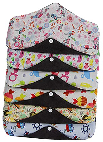 GLEAVI Reusable Cloth Sanitary Pads Washable Mama Pads Bamboo Material for Light Flow Days Portable and Breathable