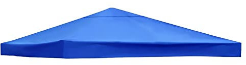 Toit De Rechange pour Tonnelle 3 X 3 M, Toile De Rechange pour Pavillon Tonnelle Tente Toit De Remplacement Gazebo De Jardin Tissu Polyester Haute Densité 200 G/m² Anti-UV (Couleur : Bleu)