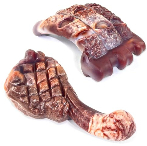Fuufome Dog Chew Toys for Aggressive Chewers：2 Pack Indestructible Dog Toy for Large Breed- Tough Nylon Teething Bone Toy to Keep Them Busy