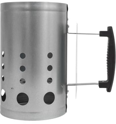 Amig - Accenditore di Carbone Fireplus per Barbecue | Realizzato in Acciaio Zincato | Manico in Plastica Isolante Termico | Misure: 27 x 17,5 x 30 cm