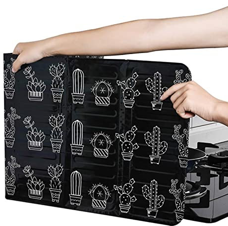 Paraschizzi d'olio, pieghevole, paraspruzzi d'olio, paraschizzi di olio, pannello in alluminio, barriera per olio, barriera a prova di olio, strumento da cucina per cucinare