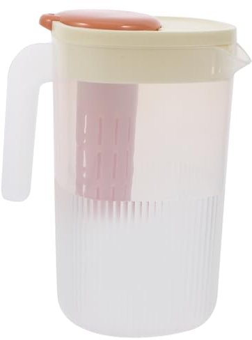 TIDTALEO Caraffa Di Plastica Con Coperchio Per Tè Freddo Da Contenitore Per Limonata e Bevande Trasparente Per Frigorifero Con Beccuccio