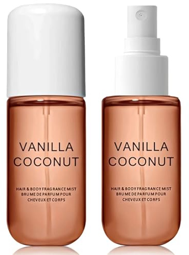 1PCS Vanilla Coconut - Hair Perfume and Body Spray for Women - Long-Lasting Essential Oil Fragrance, Moisturizing Lightweight Scent for Skin & Hair, All-Day Scent, 50ml
