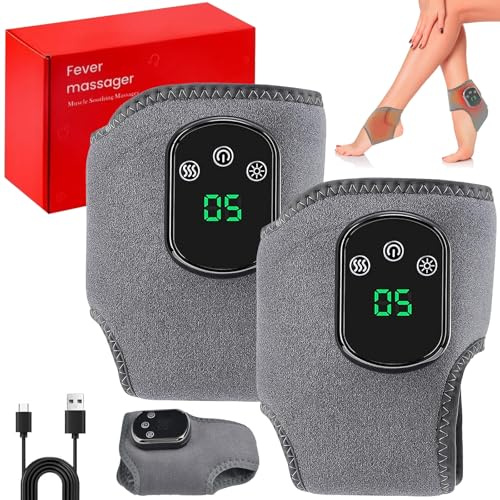 2 Stück 3-In-1 Fussmassagegerät, Fußmassagegerät, Foot Massager, Fußmassage, Tragbares Kabellose Fußmassagegerät 3 Modi und 5 Wärmestufen für Knöchel,Ferse,Sohle,Fußgewölbe, Ideal Geschenk für Eltern