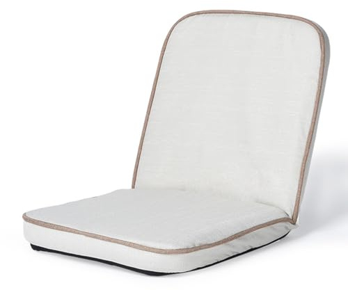 Lazy Floor Soffbädd Med 5 Lutningslägen Justerbar Fällbar Stol Bekväma, Avkopplande Golvfåtöljer Med Ryggstöd(Beige)