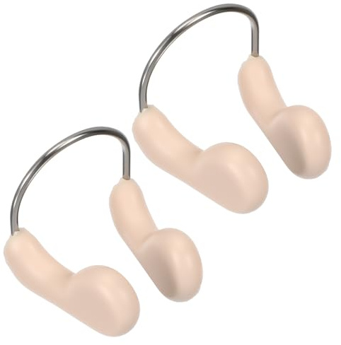 FOYTOKI 2 Piezas Pinzas Nasales de Natación para Adultos Unidades Clip Reutilizable de TPR Cómodo y Flexible Accesorio Resistente al Agua para Piscina y