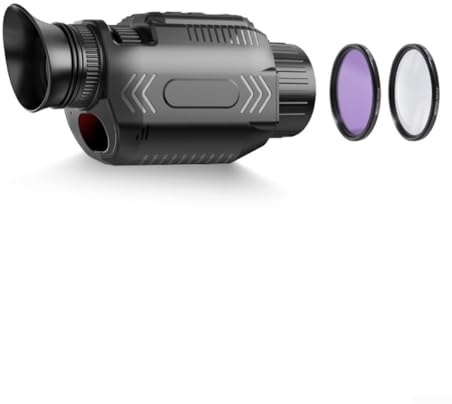 Monoculaire de vision nocturne avec vidéo 4K, zoom numérique 28x, batterie rechargeable USB C d'une durée de 8 heures pour l'extérieur et pour les activités nocturnes (D)
