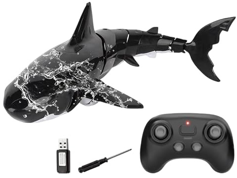Tiburón de control remoto - Tiburones Rc para piscina impermeable de 13,39 pulgadas, juguete de tiburón | juguete electrónico - para niños y niñas, cumpleaños, Navidad, playa, interior y exterior