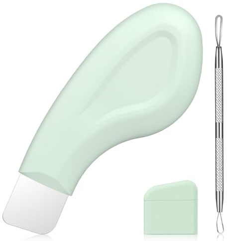 JYXNU 2 pezzi Kit di rimozione punti neri, strumenti per rimuovere punti neri, rimozione punti neri in silicone per il naso, spatola per il trattamento di acne comedoni