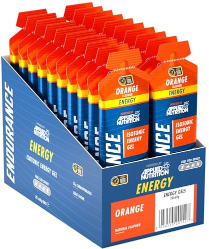 ISOTONIC | Caffeine Free Energy Gel | Performance-Enhancing Formula | Zero Fat Zero Sugar | 23g Carbohydrates (Pack of 20 x 60g) (Orange)