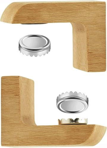 2 Stück VeoryFly Magnetischer Seifenhalter aus Holz für Duschwand, Magnet Seifenhalter Selbstentleerend, Duschaufbewahrung für Seifen & Bart Shampoo Bars - Holz Seifenschale Spender Bad Küche & Dusche