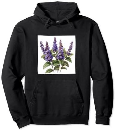 Anise Hyssop Flower Cottagecore Graphic Pullover Hoodie