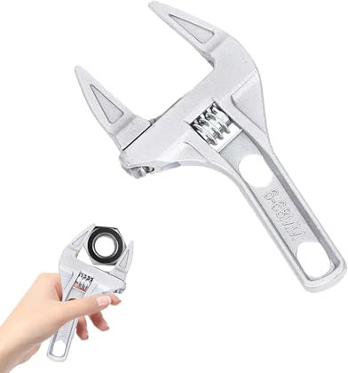 Vierone Adjustable Spanner Wrench 6-68mm Wide Jaw With Short Handle Ultra-Thin for Plumbing Basin Tap and Bathroom Washbasin