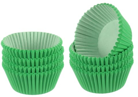 Kvartsman 200 stycken cupcake-formar gröna cupcake-muggar standardstorlek muffinsformar papper bakbägare wrapper fettbeständig för fest bröllop födelsedag