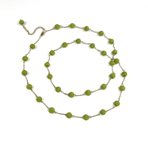 Humble Hilo Sari Jewelry - Collana da donna con perline in tessuto, riciclata e semplice, perfetta da abbinare, Adjustable, Cotone, Legno, Nessuna pietra preziosa