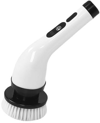 Spin Scrubber Elettrico Spazzola di Pulizia Senza Fili con 8 Testine Spazzolone Power Scrubber con Manico di Estensione Regolabile Ideale per Pulizia Bagni