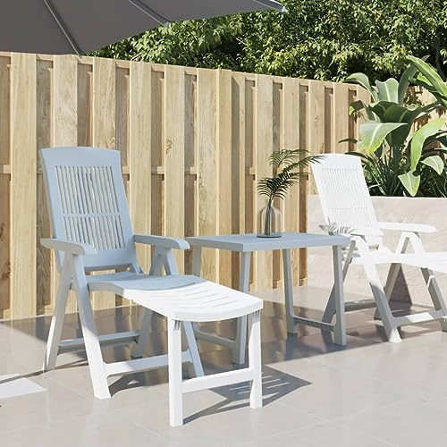 Generico Lettino Prendisole Bianco in Plastica,Bianco,9.38kg,364705