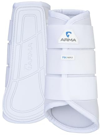 Shires Equestrian ARMA Neoprene Brushing Boots (Cob, White)
