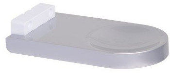 Blanc HYGIENIC Tropfschale Universal für Armhebel-Spender Universal – Zubehör für Desinfektionsspender, Auffangschale aus ABS-Hartplastik, schwenkbar, Silber