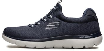 Skechers Herren Summits Sneaker, Navy Mesh Trim, 41 EU