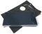 Ebamaz Eloxiertes Aluminium Metall Platte 100x50x0,5 mm für Gravur Runde Ecke mit Klebeband Blanko 10 Stück (Schwarz)