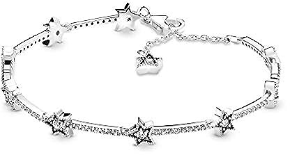 Pandora Passions Celestial Stars sterling silver bracelet with clear cubic zirconia, 20