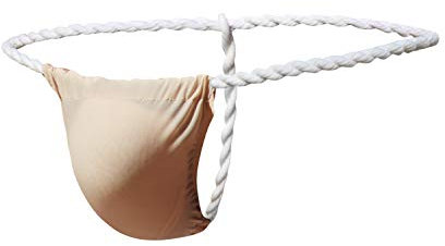 Newsywell Herren Niedrige Taille Tangas T-Rücken Atmungsaktiv Männer für Männer Bikini Unterwäsche Fleischfarben Groß