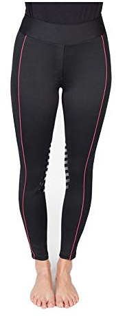 PFIFF 102846 Larissa kvinnor barn ridleggings med knägrepp, 36 storlek, svart