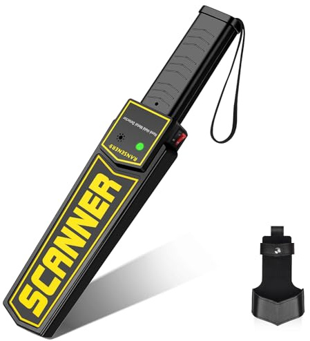 RANSENERS - Varita detectora de Metales, Varita de Seguridad, Alerta portátil Ajustable de Sonido y vibración, detecta Armas y Tornillos (Alta sensibilidad, Negro)