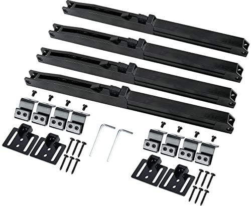 RealPlus 4pcs Barn Door Soft Close Mechanism Spring Buffer Damper Sliding Barn Door Hardware for Door Weight 70-160 Pounds, Adjustable Actuators One Way Operation Door Stopper