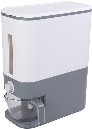 Sooyee 22 Lbs Rice Dispenser with Measuring Cup, Large Food Storage Container for Rice, Corn, Soybean & Oatmeal, Airtight, Moisture Proof