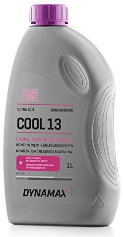 Dynamax Cool G13 Antifreeze Coolant CONCENTRATE 1 Litre, Light Red / Violet